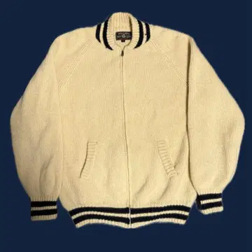 아메카지 구제 의류 니트 지퍼 가디건 WILLPIPS 울 모