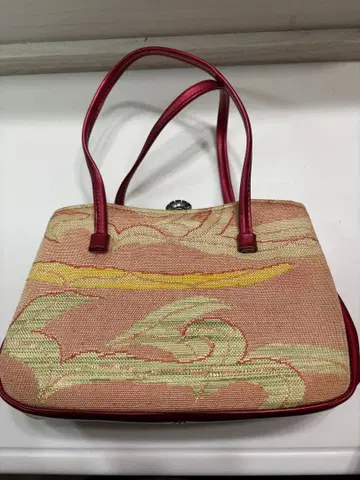 쇼와 레트로 미사용 새상품 파도 무늬 일본 의류용 백