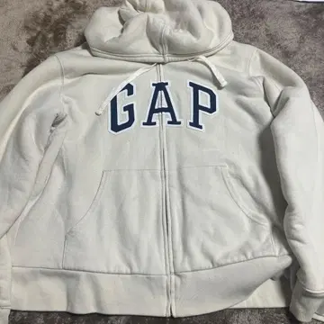 GAP 플리스 후드티 XL 크림색