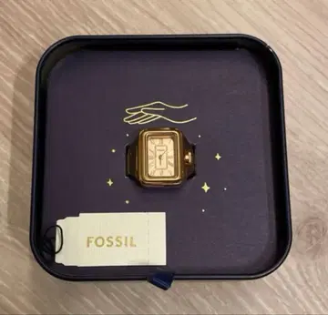 FOSSIL 파슬 워치 반지 핑크 골드