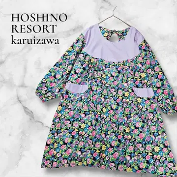 호시노 리조트 카루이자와 카포츠기 에이프런 꽃무늬 프린트