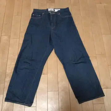 연내 가격 인하 YAECA 와이드 데님 테이퍼드 11-13W 30