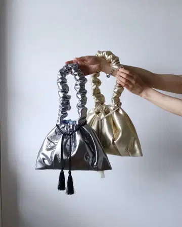 mine_corplus 복조리백 Shrink 실버 백