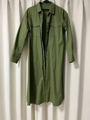 NATURAL BEAUTY 셔츠 원피스 M 올리브 그린