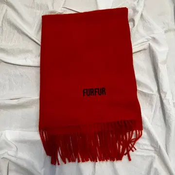 FURFUR 레드 머플러 원사이즈