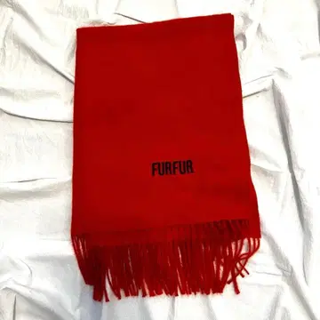 FURFUR 레드 머플러 1회 사용_새상품급