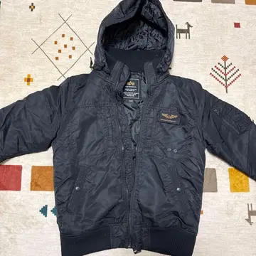 [ 새상품급 ] 알파인더스트리 MA-1 플라이트 자켓 L 블랙 쇼트 기장