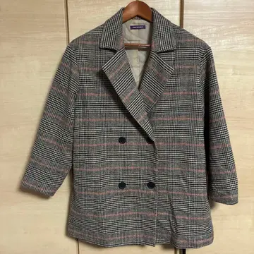 어반 리서치 체크 무늬 테일러드 자켓