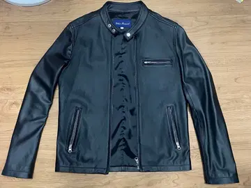 어반 리서치 블랙 가죽 싱글 라이더 자켓