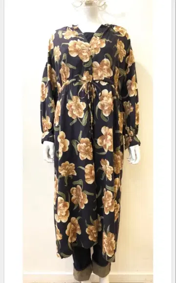 RNA-N 빈티지 플라워 가운 원피스