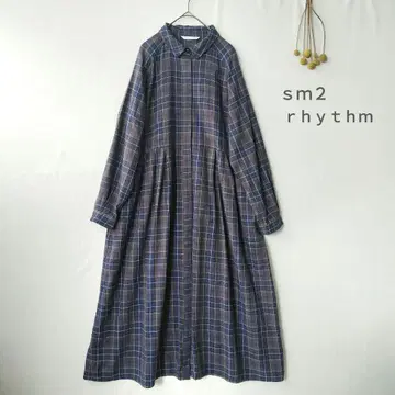sm2 rhythm 체크 셔츠 턱 원피스 사만사 모스모스 고품질