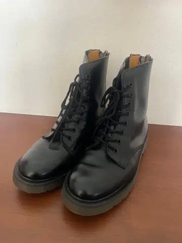 와이즈 포맨 블랙 레이스업 통굽 부츠