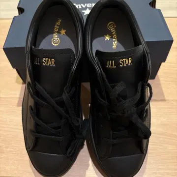 Converse ALL STAR 블랙 가죽 스니커즈