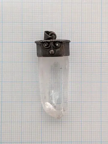 히말라야 수정 펜던트 탑 체인 포함