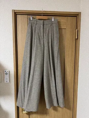 맥피 와이드 팬츠 울 혼방