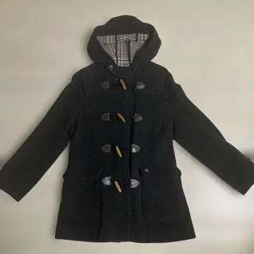 올리브 데 올리브 더플 코트 후드 부착