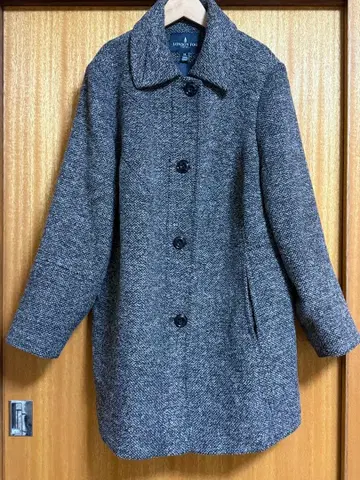 LONDON FOG 헤링본 체스터 코트 그레이