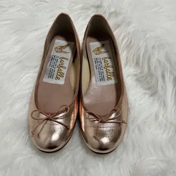 파르팔레 발레 슈즈 38 (24cm) 메탈 컬러 골드 플랫