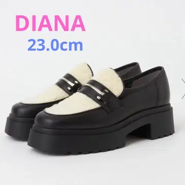 다이애나 로퍼 통굽 로퍼 페이크 무스탕 무스탕