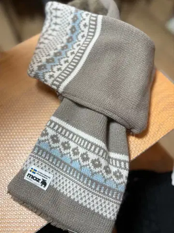 [ 새상품 ] moz 니트 플러그 머플러 여성용 브라운