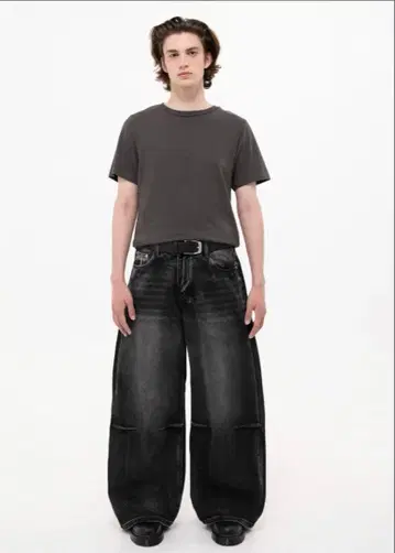 Asapmode 블랙 와이드 팬츠