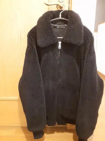 ZARA 플리스 보아 자켓 오버 사이즈 XL 블랙