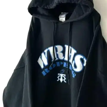 WRHS ROPERS 맨투맨 후드티 블랙 XL 구제 의류