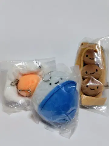 아침 식사 봉제 인형 계란 프라이 밥 낫토