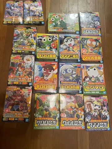 개구리 중사 케로로 피규어 세트 프라모델 미개봉 새상품