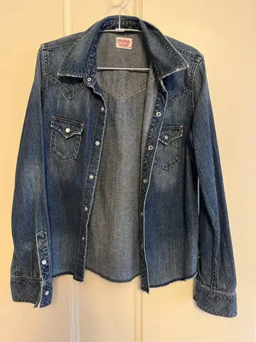 데님 자켓 긴팔 버튼 프론트 오픈