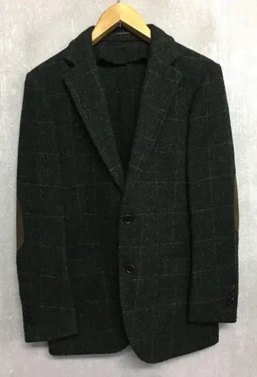 투모로우랜드 고급 해리스 트위드 엘보우 패치 테일러드 자켓