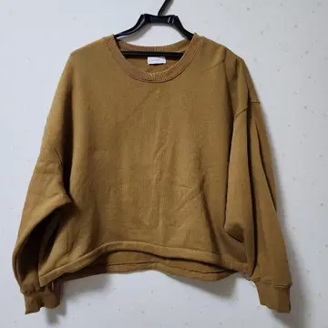 SHIPS 브라운 크롭 맨투맨