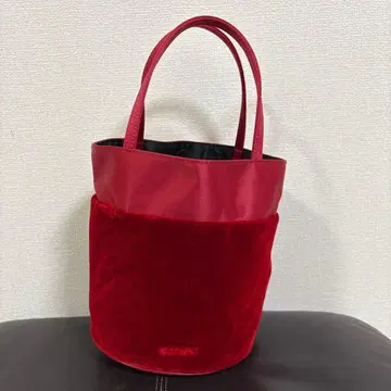 MOSCHINO 버킷형 핸드백 레드