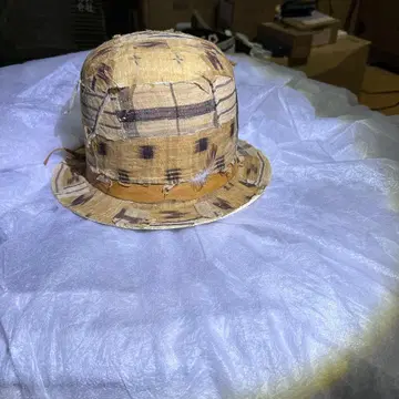 Dari 체크 무늬 스트로우 햇