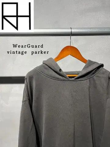 [ 구제 의류 ] Wear Guard 무지 후드티 차콜
