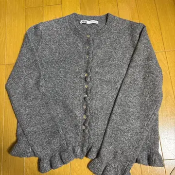 ZARA 니트 프릴 가디건