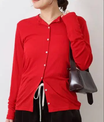 JOURNAL STANDARD 울MIX 시어 크루넥 가디건