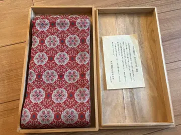 타츠무라 직물 쇼소인 보물 패턴 반폭 오비 오동나무 상자 포함