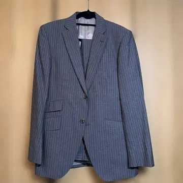 그레이 스트라이프 비즈니스 정장 자켓