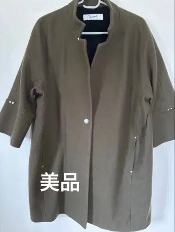 Mansart 맨사르 코쿤 울 코트 9호 M 사이즈 카키 새상품급