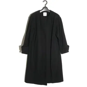 UNITED TOKYO 엑스트라 울 노카라 롱 코트 1 블랙