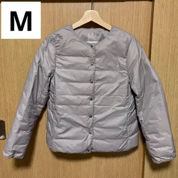 [ 새상품급 ] 무인양품 경량 다운 노카라 자켓 M 사이즈 라이트 베이지