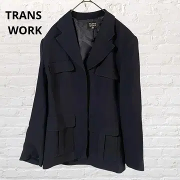 9379 변압기 워크 일본제 테일러드 자켓 네이비 M 울 혼방 구제 의류