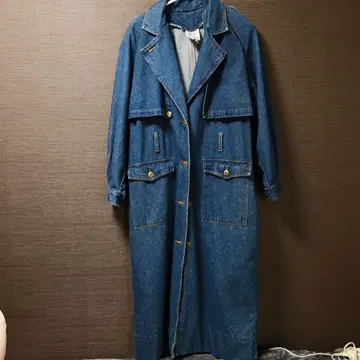 80's TOGETHER! 데님 싱글 트렌치코트