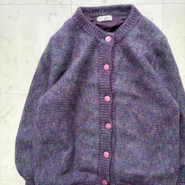 가디건 그라데이션 울 샤기 총 안감 멜란지 와이드 소매