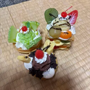 식품 샘플 파르페, 밀푀유 3개 세트