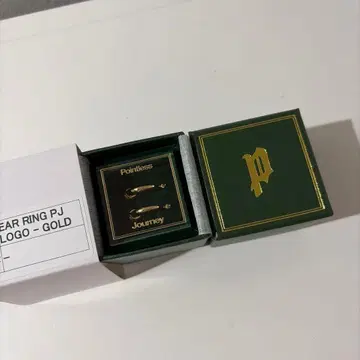 pointless journey 로고 귀걸이 골드 츠네다 다이키