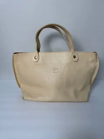 IL BISONTE 토트백 가죽 베이지 새상품급 천연 가죽
