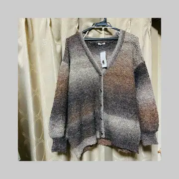 새상품 브라운 계열 그라데이션 긴팔 가디건 S