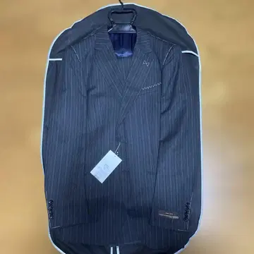 BOYCOTT 차콜 그레이 스트라이프 비즈니스 정장 L